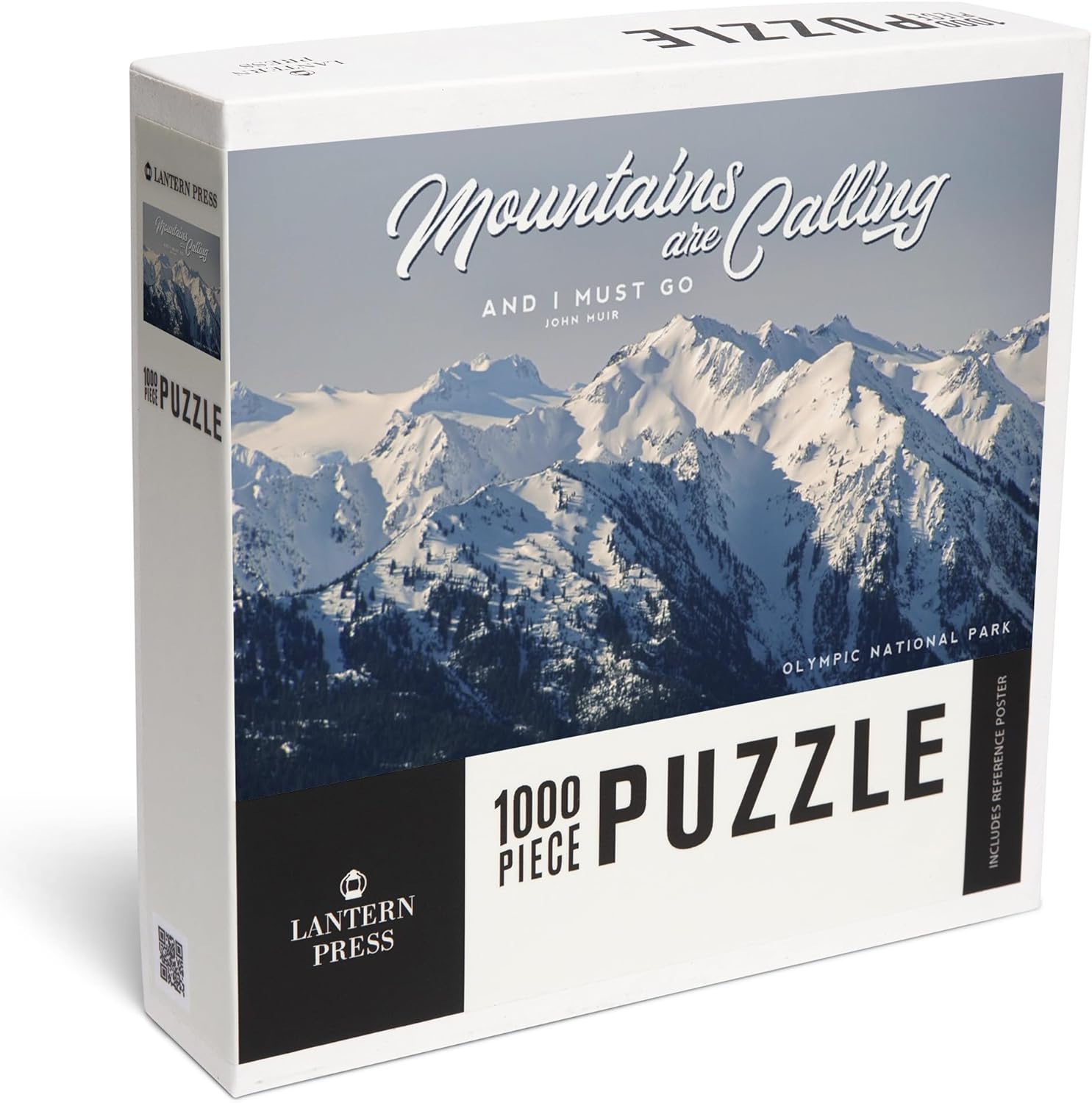 Lantern Press Olympic National Park, Washington, The Mountains are Calling, John Muir Press 1000 Piece Jigsaw Puzzle for Adults, Made in USA with Reference Poster