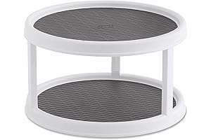 Lazy Susan Pantry: EasySpin Non-Skid Turntable, 2-Tier, 12-Inch
