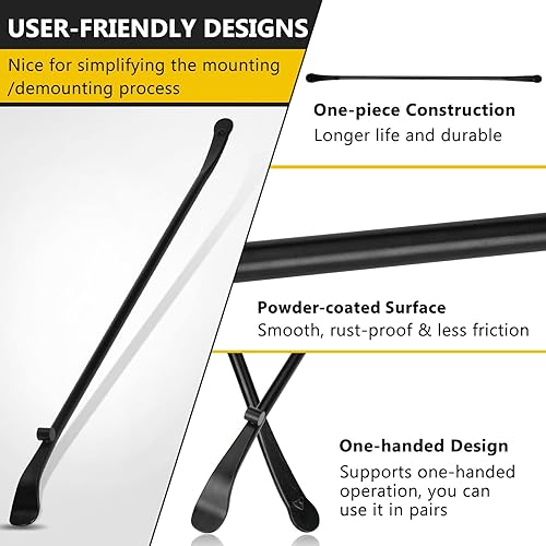 Miniatura 6 de Montaje de neumáticos y hierro desmontable, herramienta de extracción de cambio de neumáticos para neumáticos sin cámara, barra de neumáticos para