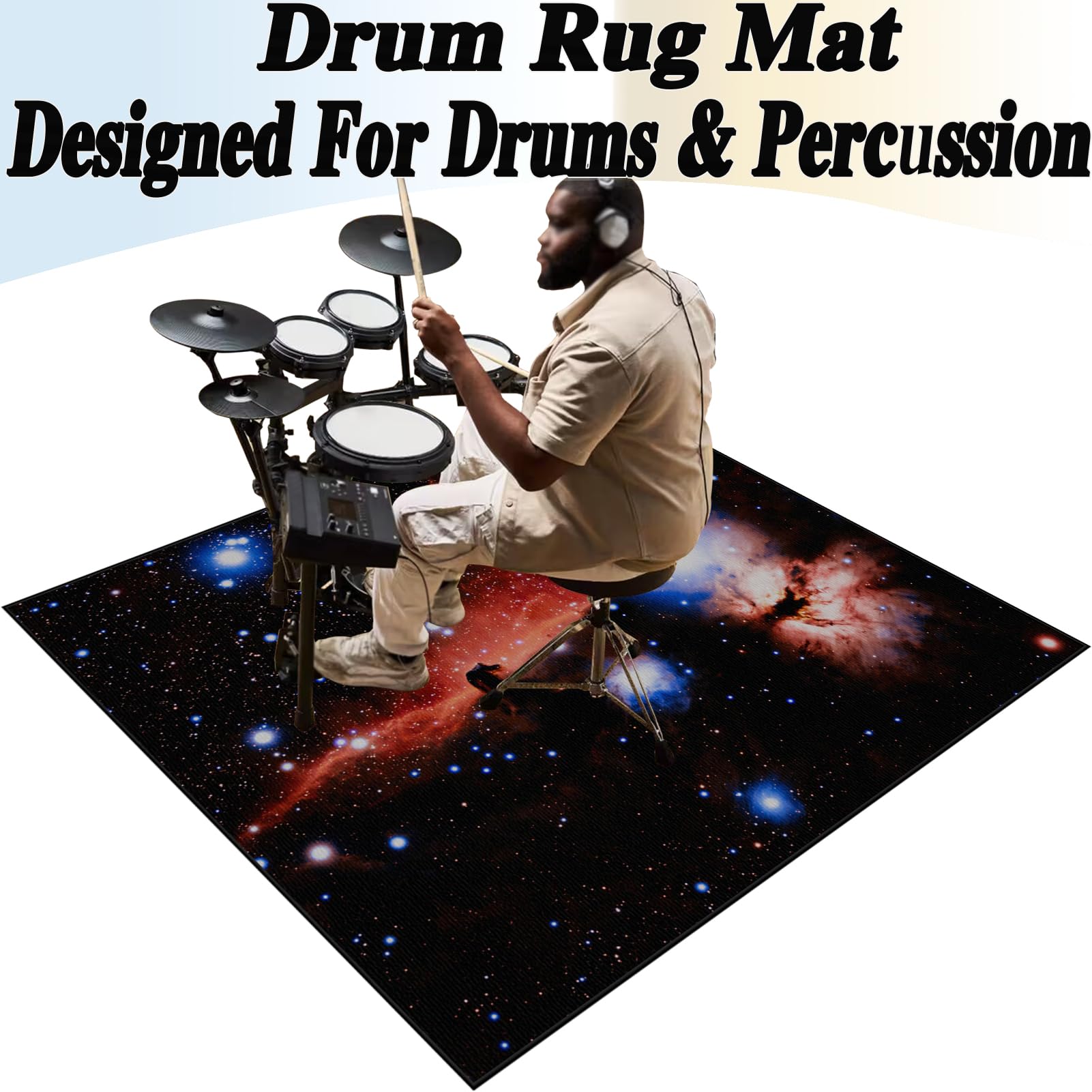 Dywaniki akustyczne, mata z baterią elektroniczną, 160 x 100 cm dźwiękoszczelna mata, mata bębnowa do pudełka na baterie akustyczne bębny i instrumenty muzyczne dźwiękoszczelny koc bębnowy