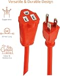 Amazon Basics Vinyl Outdoor Extension Cord | Orange, 50 Feet