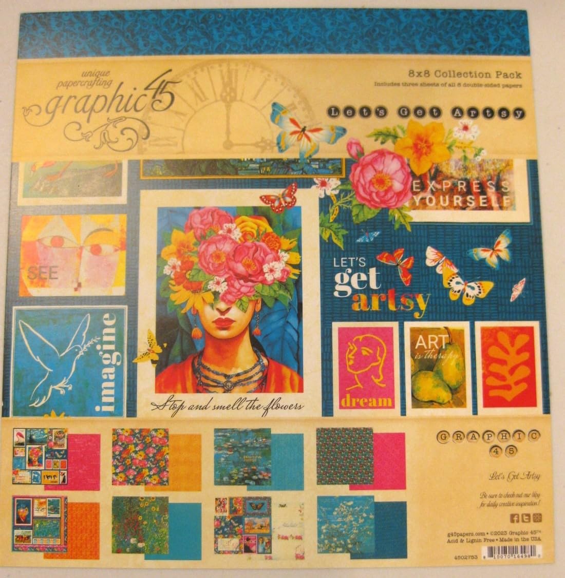 Graphic 45 Collection Pack 8"X8"-Let's Get Artsy