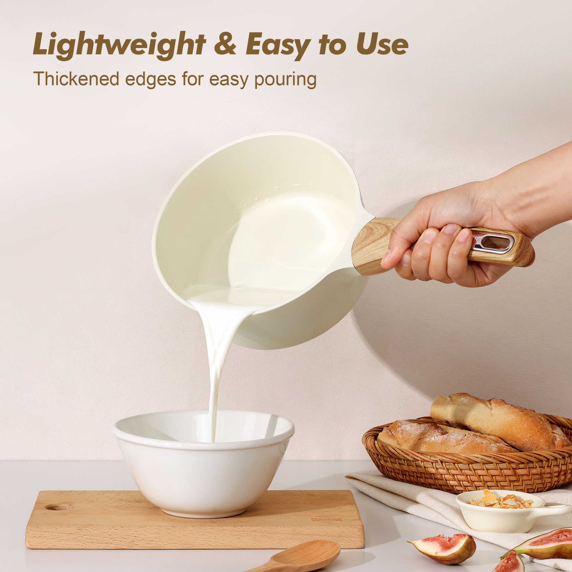 SENSARTE Ceramic Nonstick Sauce Pan - 1.5qt -6