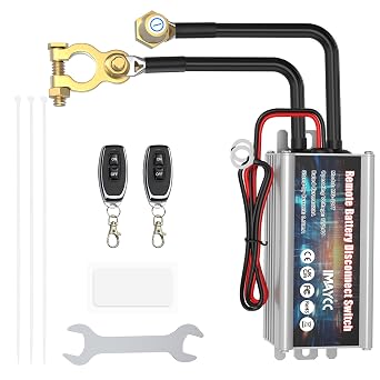 IMAYCC Battery Kill Switch for Car 12V 120A, Remote Battery Disconnect Switch Top Post, Car Anti Theft Kill Switch, Cut Off Shut Off Switch for Auto,Vehicle, RV, ATV,Truck.