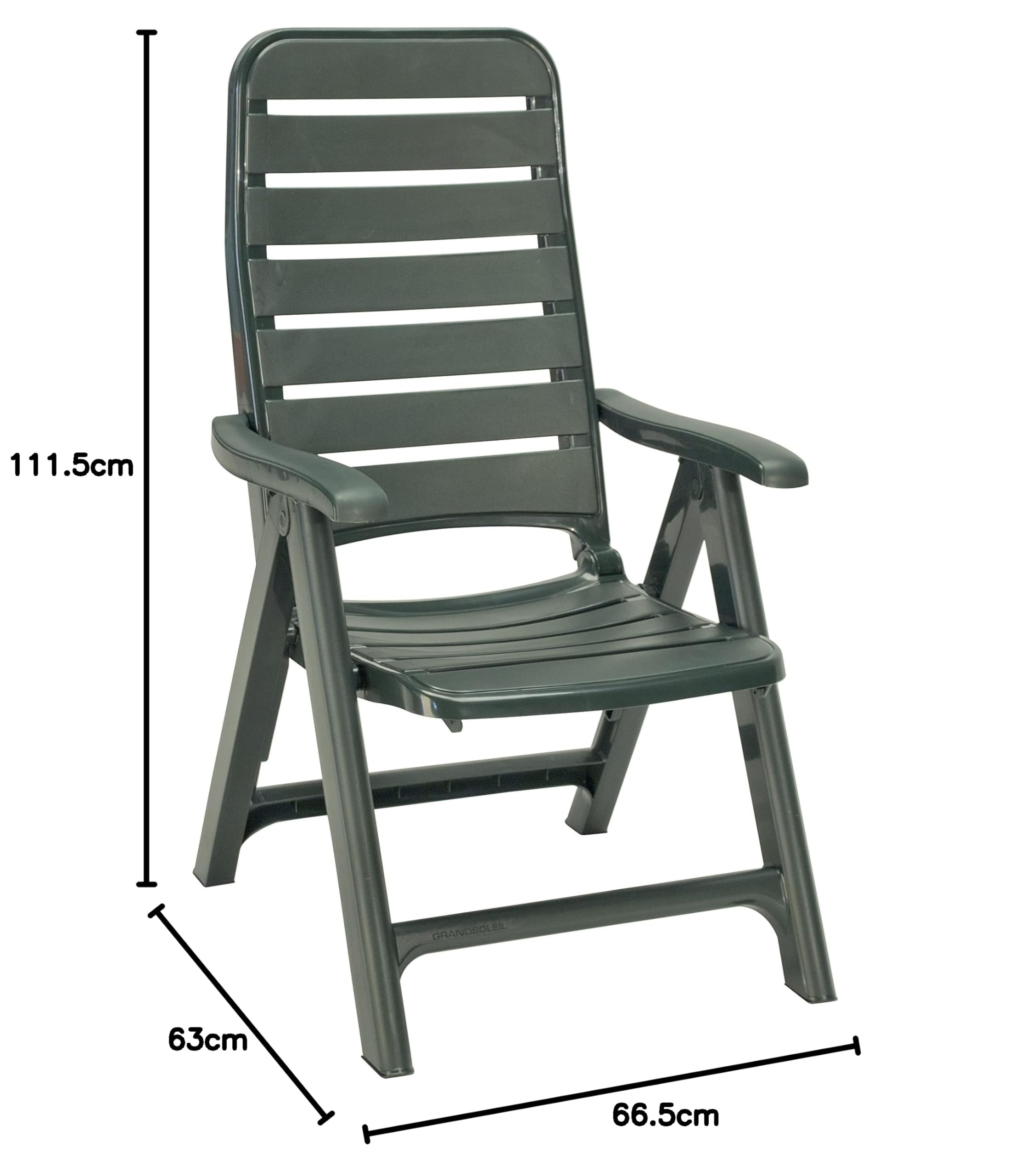Grandsoleil Grand Soleil Green Boheme Greenpol Poltrona 5 Posizioni, 66,5 X 63 X 111,5 Cm Verde