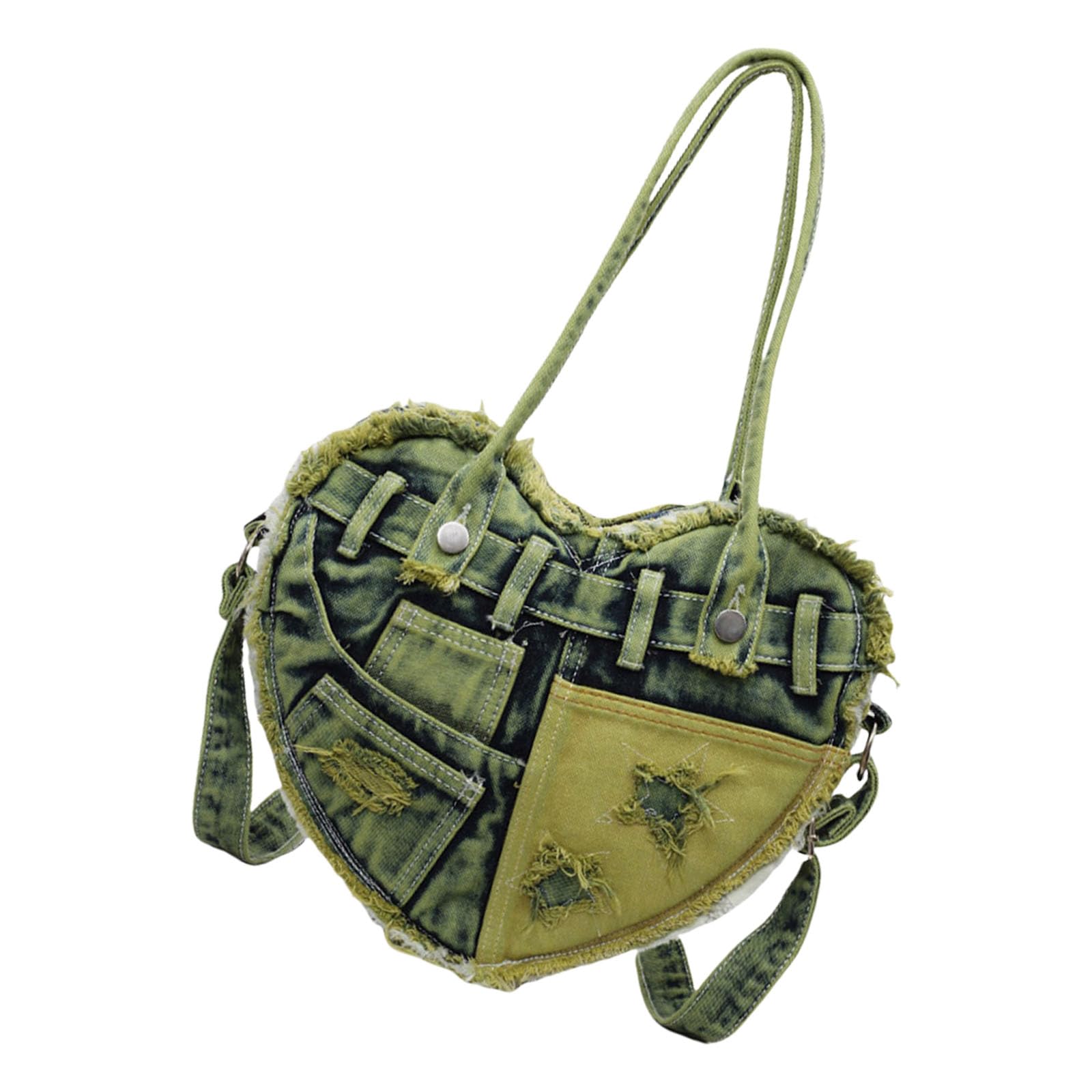 Tsophreniq Armpit Bag Large Capacity Handbag All-matching Underarm Heart Shaped Shoulder Commuting for Daily Womens Shoulder