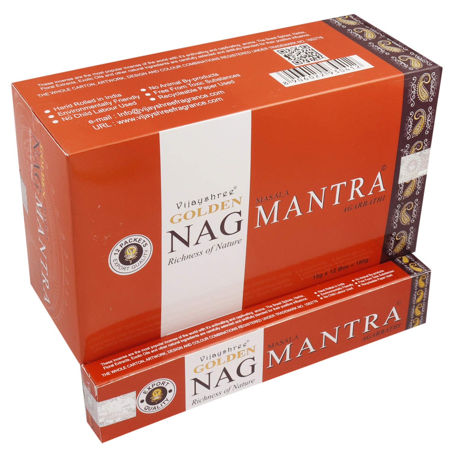 Sharvgun Golden Nag Mantra Nag Mantra Fragrance Masala Incense Sticks Agarbatti Home Scent 15G X 12 Pack -180G
