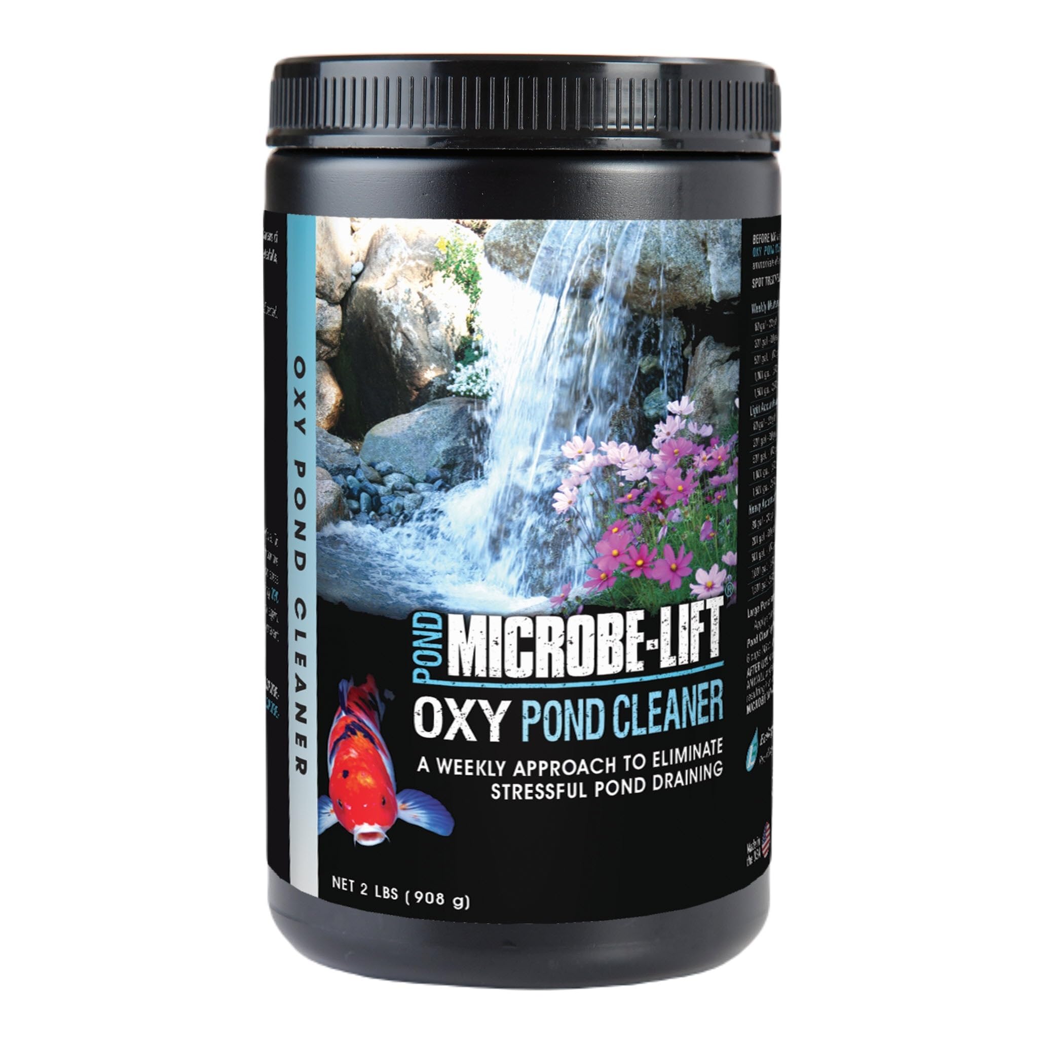MICROBE-LIFT OPCSM Oxy Pond Cleaner Treatment for Ponds, Fountains, and Water Gardens, Deep Cleans Light to Heavy Debris on Rocks, Waterfalls, and Planters, 2 Pounds
