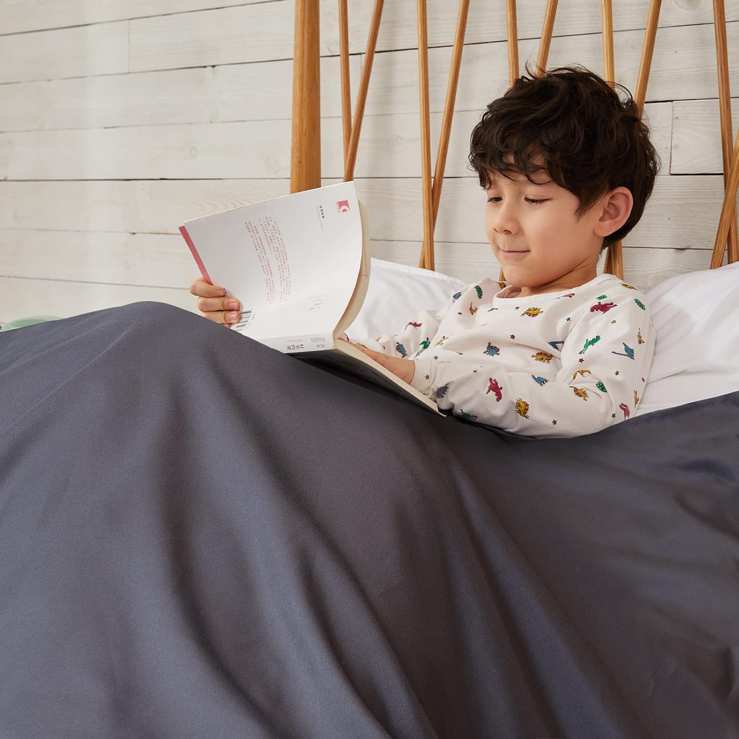 Syrinx Weighted Blanket Cover Twin Size for Kids (41"x60", Dark Grey), Soft Comfortable Duvet Cover for All Season, Machine Washable Comforter Cover