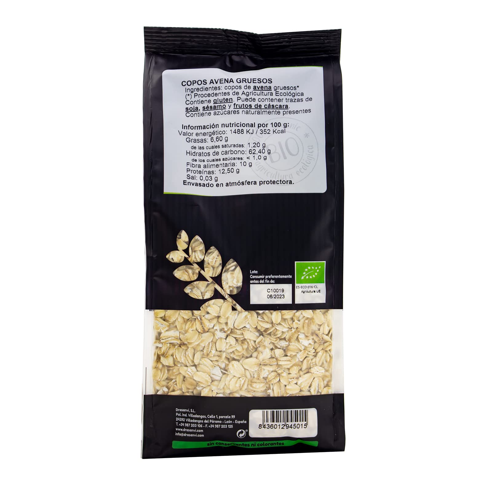 ECOSANA COPOS AVENA GRUESO INTEGRAL BIO 500G