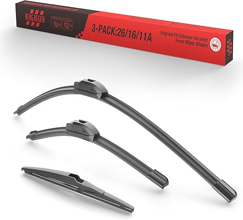 Limpiaparabrisas de silicona de 26 pulgadas, 16 pulgadas, 11 pulgadas, repuesto para Hyundai Accent 2017 2016 2015 2014 2013 2012 Kia Rio 2020-2012