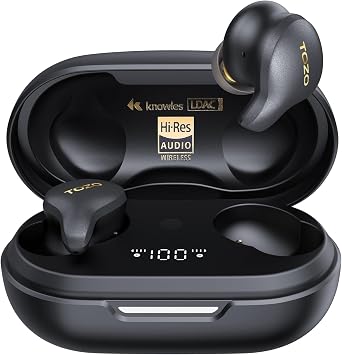 TOZO Golden X1 Wireless Earbuds Balanced Armature and Hybrid Dynamic Driver | Bluetooth Headphones OrigX Pro, LDAC & Hi-Res Audio Wireless, Environment & Active Noise Cancellation Headset