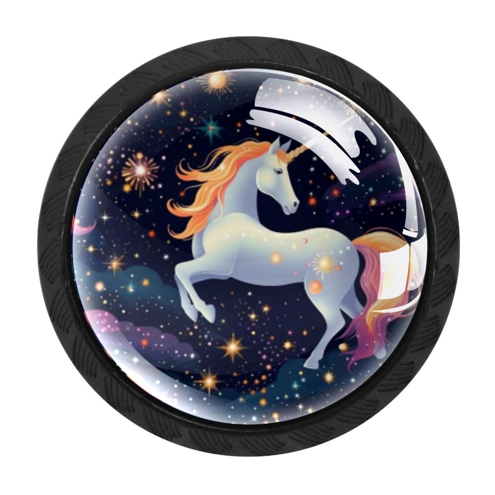 Chenzzzz Multicolored 11 4 Pcs Starry Unicorn Cabinet Knobs Crystal Drawer Pulls For Kitchen, Bathroom Cabinet, Dresser And Cupboard