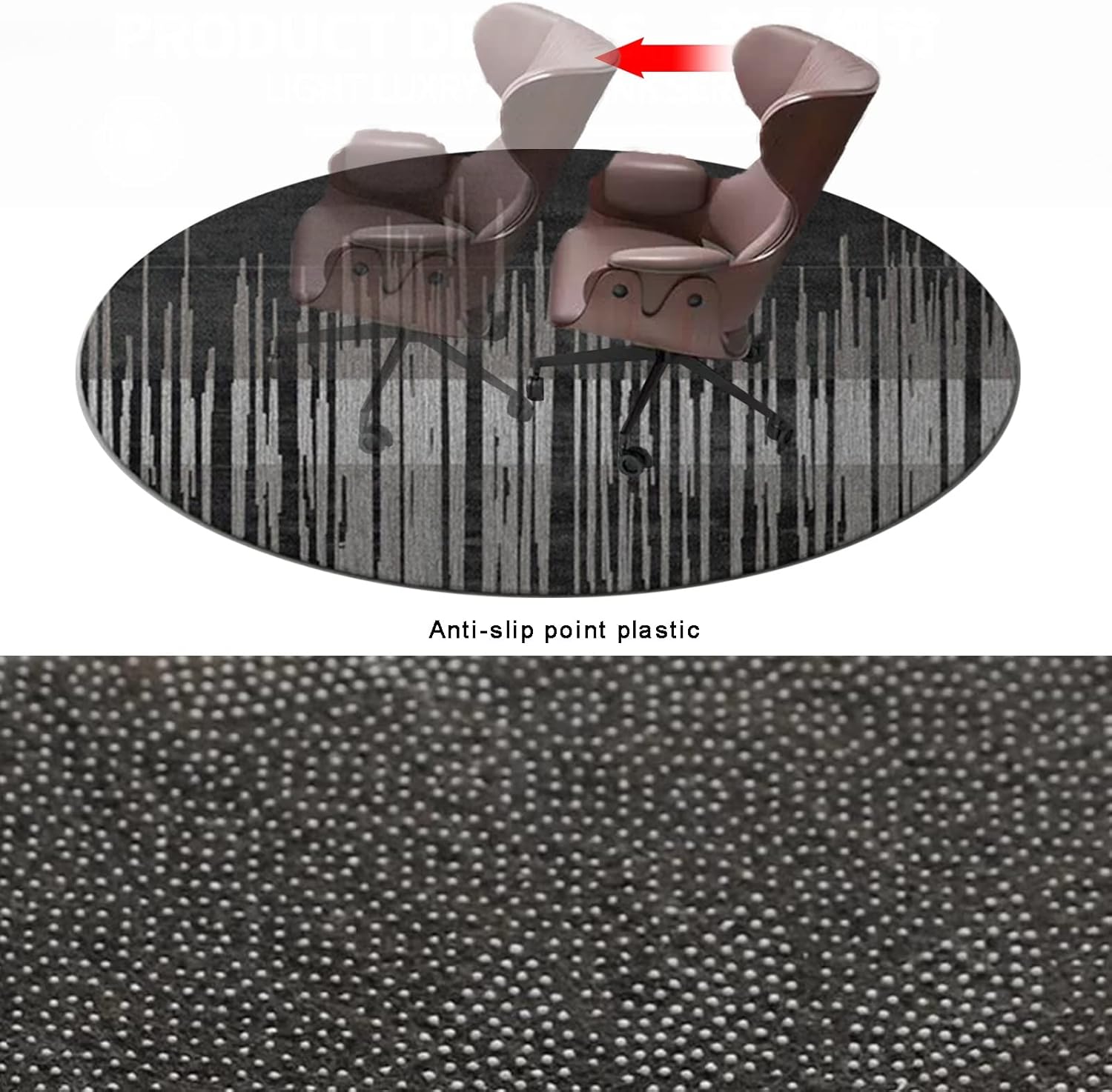 Office Chair Mat for Carpet, Desk Chair Mat, Easy Care Round Short Pile Floor Mat, Wear Resistant And Anti Scratch Floor Protection For Wheelchair Office/Living Room/Bedroom ( Color : A , Size : 140CM
