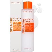 تونر NINELESS Mela-Pro Rice & TXA - نياسيناميد وجلوتاثيون - مهدئ ومرطب - للعناية بالبشرة الكورية، 6.76 أونصة سائلة