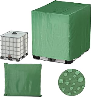 Green 275 Gallon IBC Tote Cover Sunshade Water Proof Protective Hood 1000 L Garden Rain Water Tank