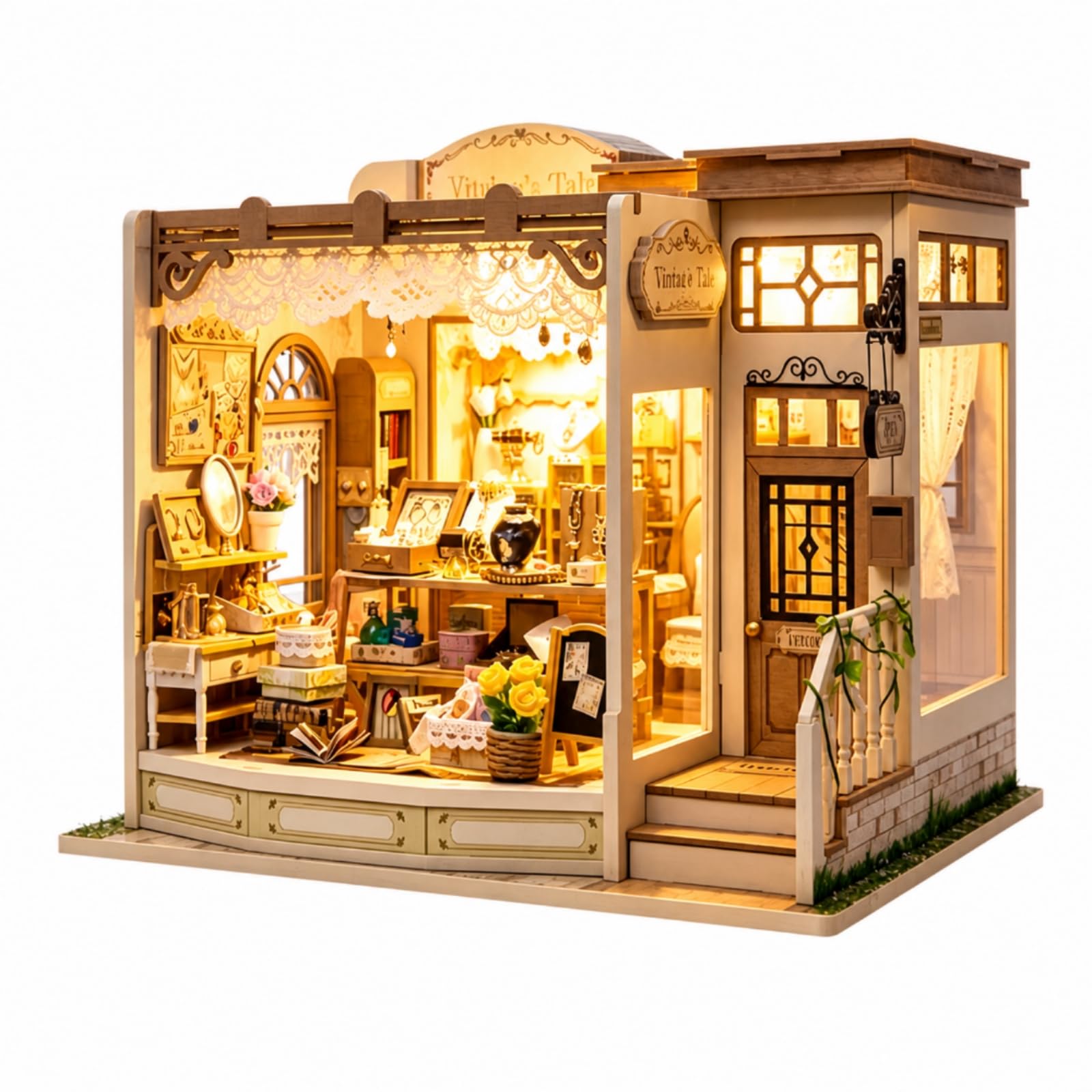 Maqute Btique Bijx Miniature Décoratif Maqute Éclairage Intégré Léger Décoration Table Miniature pr Étagère D'exposition