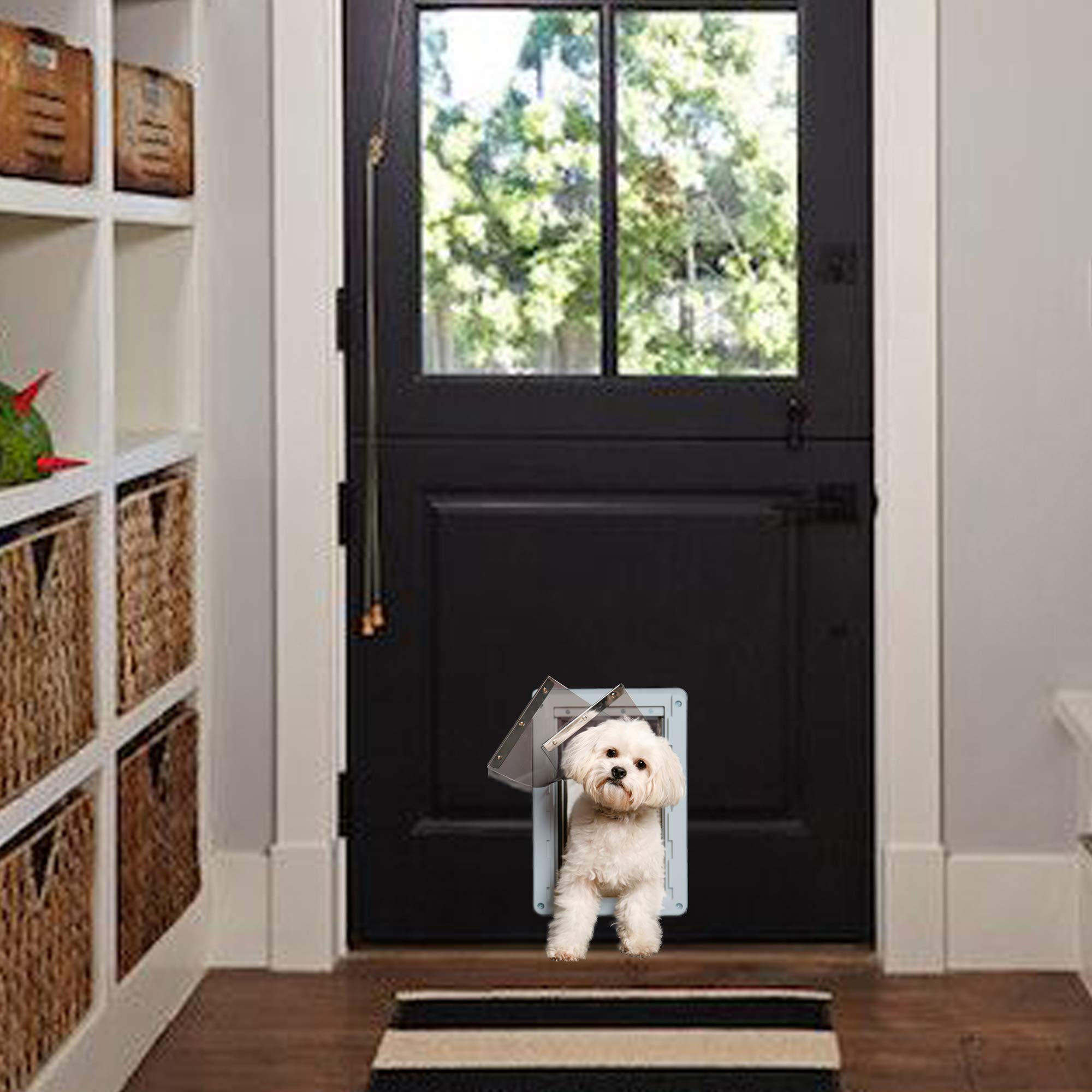 Ideal Pet Products Designer Series Ruff-Weather Pet Door with Telescoping Frame, Small 5" x 9.25" Flap Size