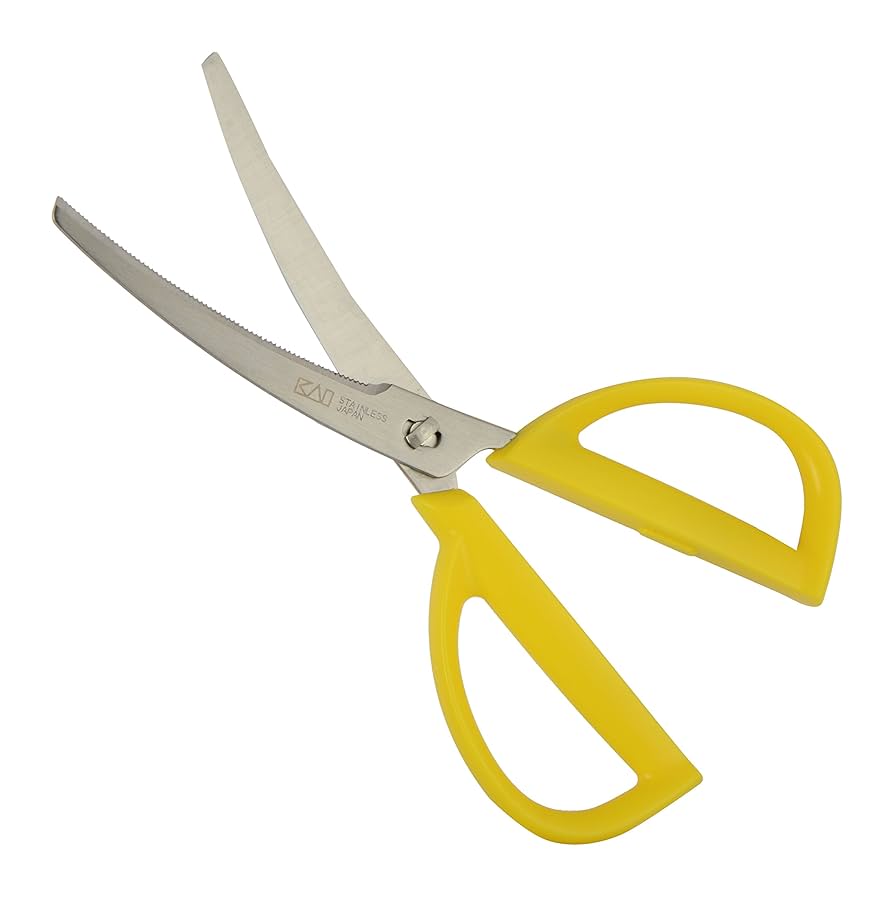 Amazon｜貝印 KAI カーブキッチンハサミ(ケース付) イエロー DH