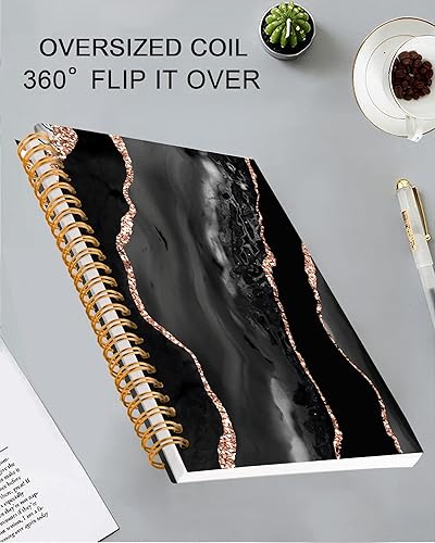 Vista 24 de iampanda Cuaderno de diario en espiral, encuadernación fuerte de doble alambre con papel de primera calidad para niñas y mujeres, 60 hojas A5 a