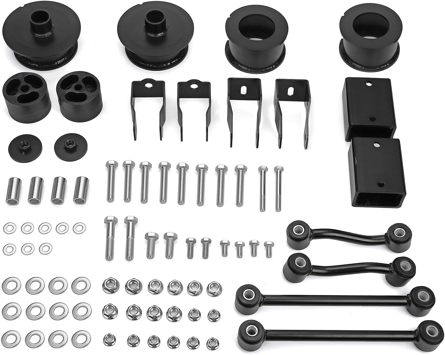 WeiSen 2.5 inch Full Front/Rear Suspension Lift Spacer Kit Easy Bolt-On Application Compatible with Jeep Wrangler JL 4WD 2018-2023