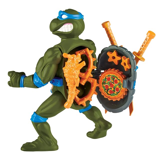 Foto 6 de 6 de Tortugas Ninja, Figura articulada de 10 cm, Figruine de colección clásica, Leonardo, Giochi Preziosi T0001A