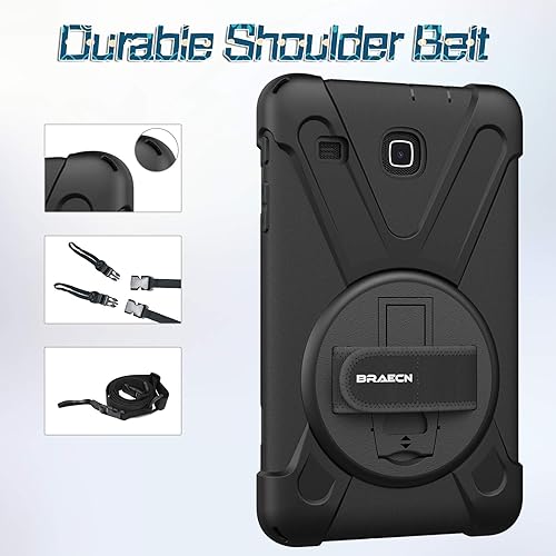 Miniatura 7 de Funda para Samsung Galaxy Tab E 80 T377 de 360 grados ajustable resistente a golpes resistente a los golpes resistente y duradera con soporte para