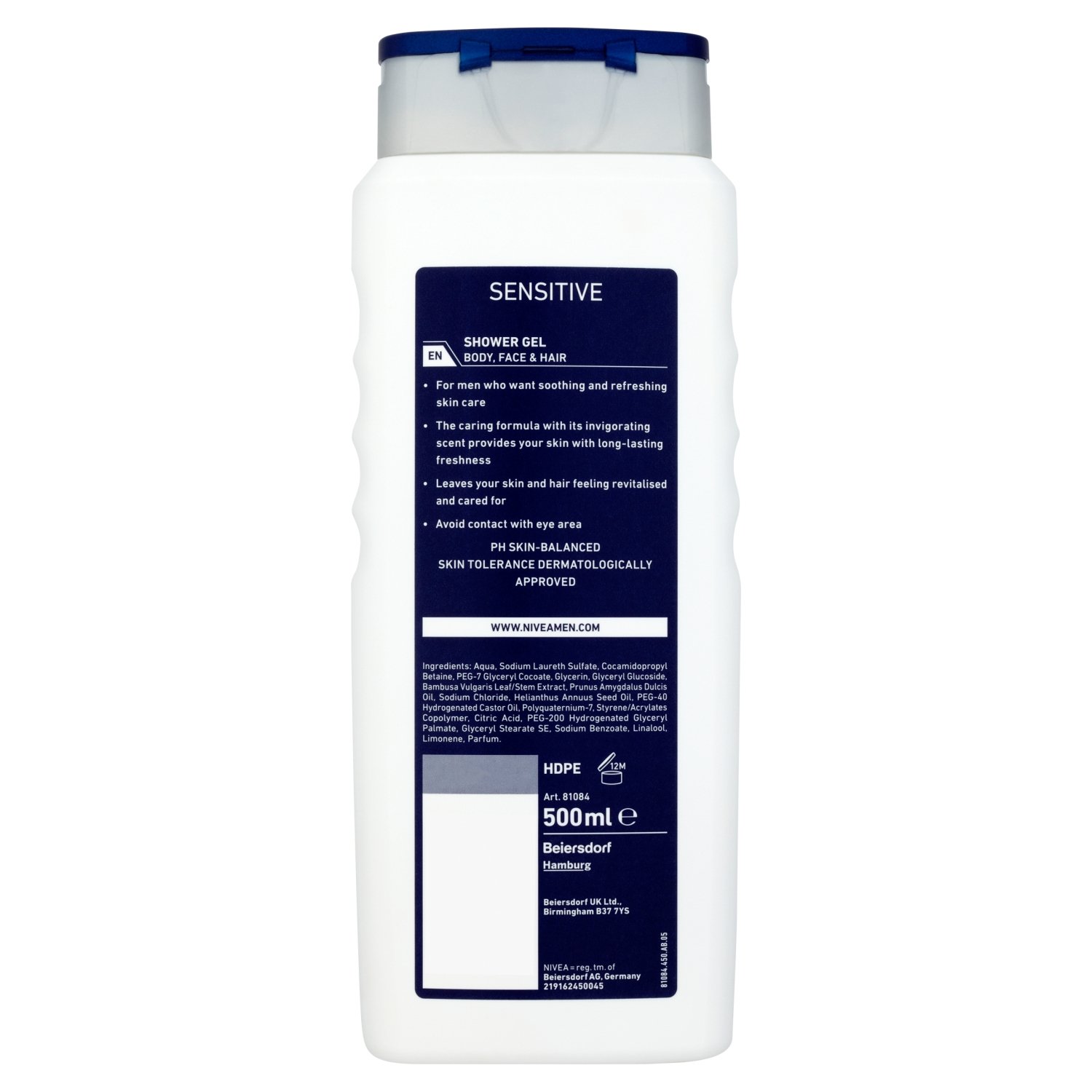 Nivea Men Sensitive Gel de ducha 500 ml, 6 unidades