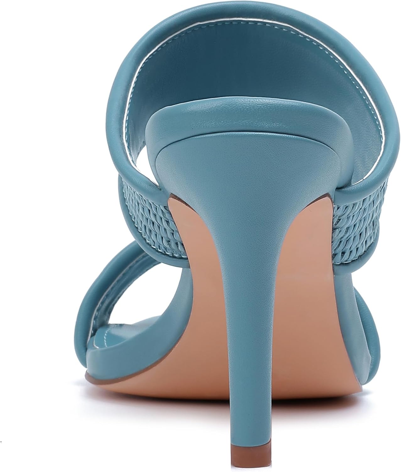 vivianly Clear Pointed Toe Heels Sandals Transparent Strap Stiletto High Heels Slip on Mules for Women - Image 7