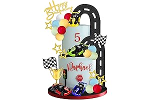 DRWATE 28 PCS Race Car Cake Toppers