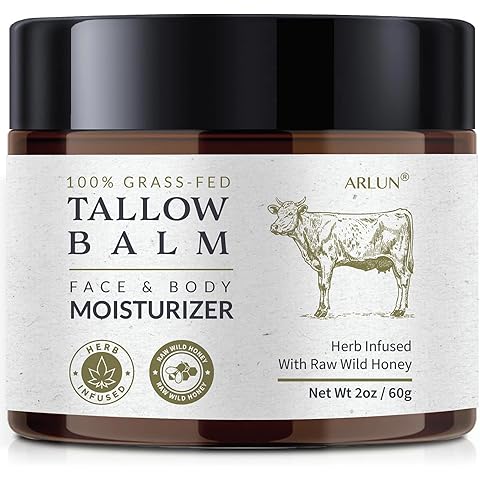 Beef Tallow for Skin, Beef Tallow and Honey Balm, Tallow Face Moisturizer Nourishes...