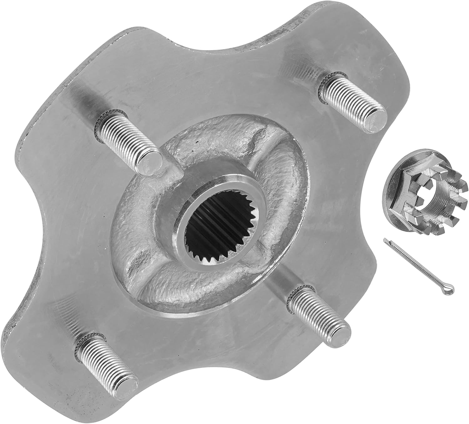 Caltric Rear Axle Wheel Hub with Nut Compatible with Honda Rancher 420 4X4 TRX420FE TRX420FM TRX420TE TRX420TM TRX420FP 2007-2013 / Recon 250 2x4 TRX250 TRXTE TRX250TM TRX250TE1 TRX420TM1 197-2023