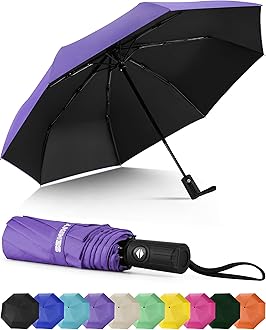Seniny Windproof Travel Umbrella, Automatic Umbrellas for Rain, Portable & Compact Umbrellas for Backpack, Strong UV for Protection, Folding Small Sun Umbrella for Car, Walking