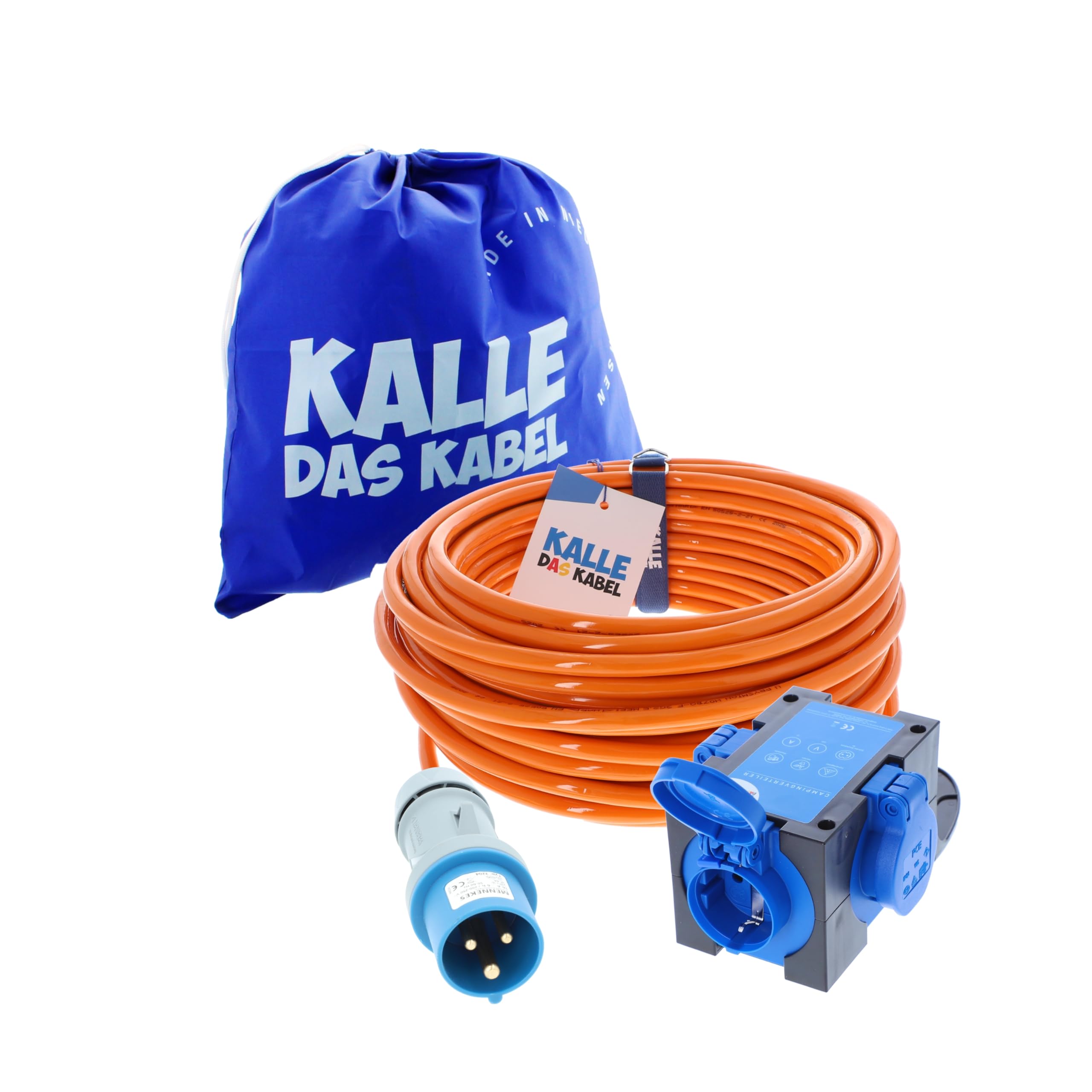 CEE Adapterleitung Kalle Blue Extreme Signal Zelt Edition SCHUKO 3G 2,5mm² 10 Meter