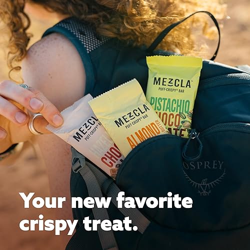 Miniatura 8 de Mezcla - Barras de proteína vegana sin gluten hechas con chocolate oscuro, proteína de guisantes, almendras y más, aperitivo saludable, mantequilla