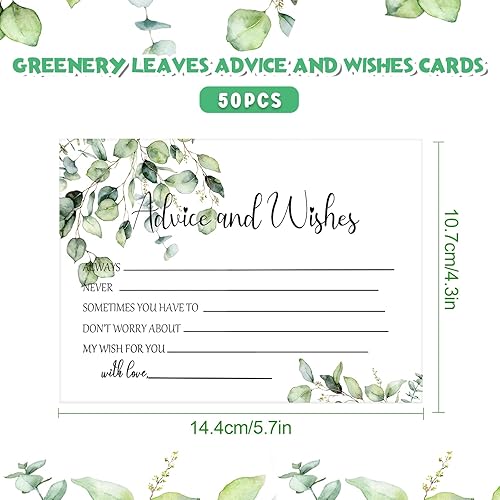 Miniatura 2 de Zonon Tarjetas de consejos y deseos, sin revestimiento, tarjetas de consejos de boda impresas de peso pesado para la novia y el novio, baby shower,