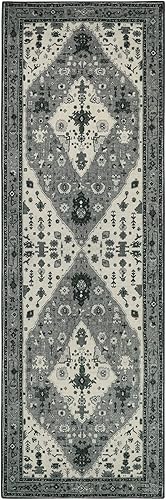 Miniatura 524 de Lahome Tapete tribal bohemio, pequeño, suave, antideslizante, lavable, de pelo corto, para piso en puerta, interior, entrada, baño, silla, Verde