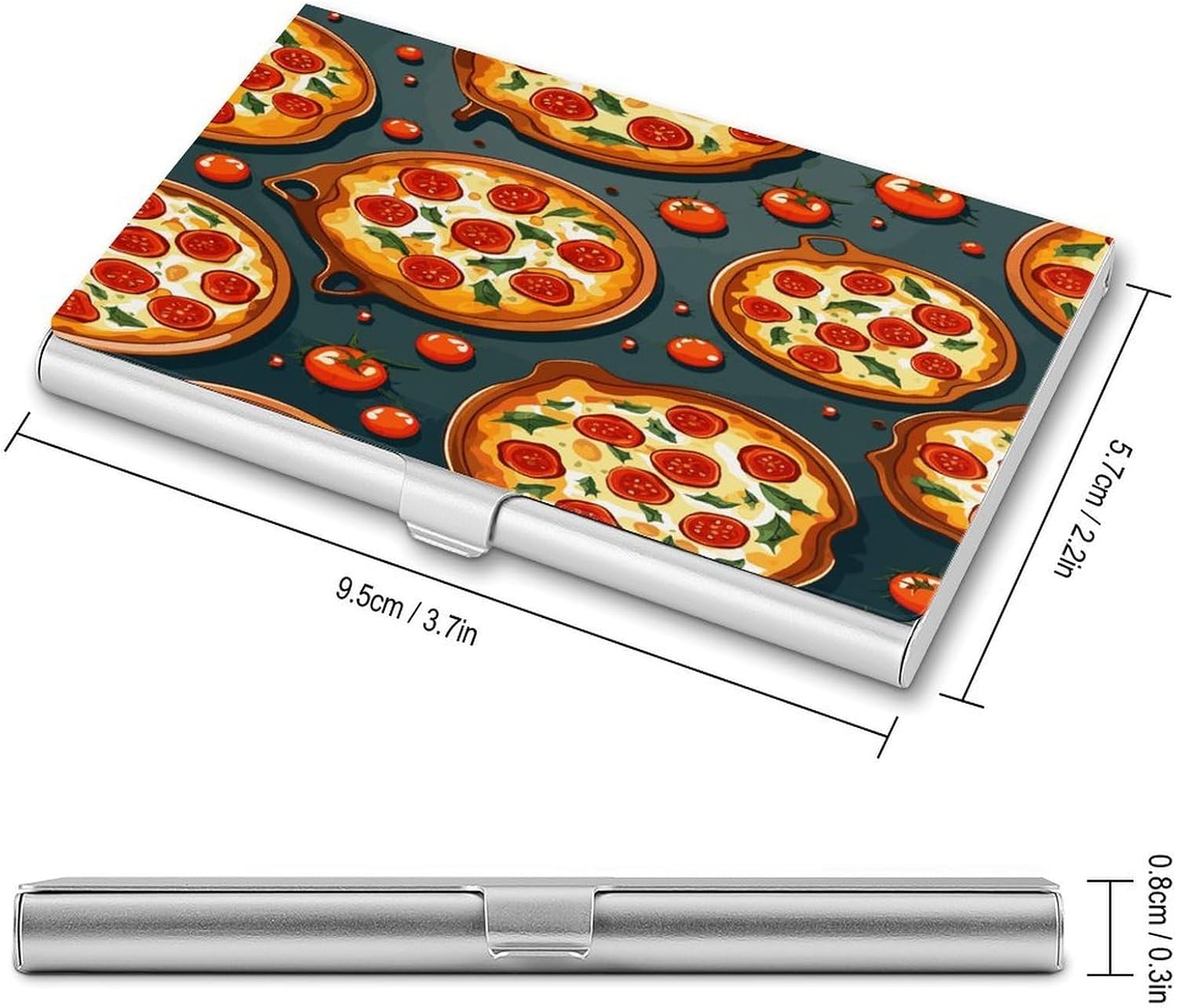 Pizza Food Business Card Holder Slim Business Card Case image 2