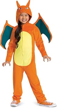 Disguise Pokemon Charizard Costume, Official Pokemon Costume for Kids, Medium (7-8)