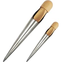 Boat Rope Splicing Tool Stainless Steel Rope Splicing Spike FID with Wood Handle for Rope Line Wire Diameter 1/8" 1/2" 1"