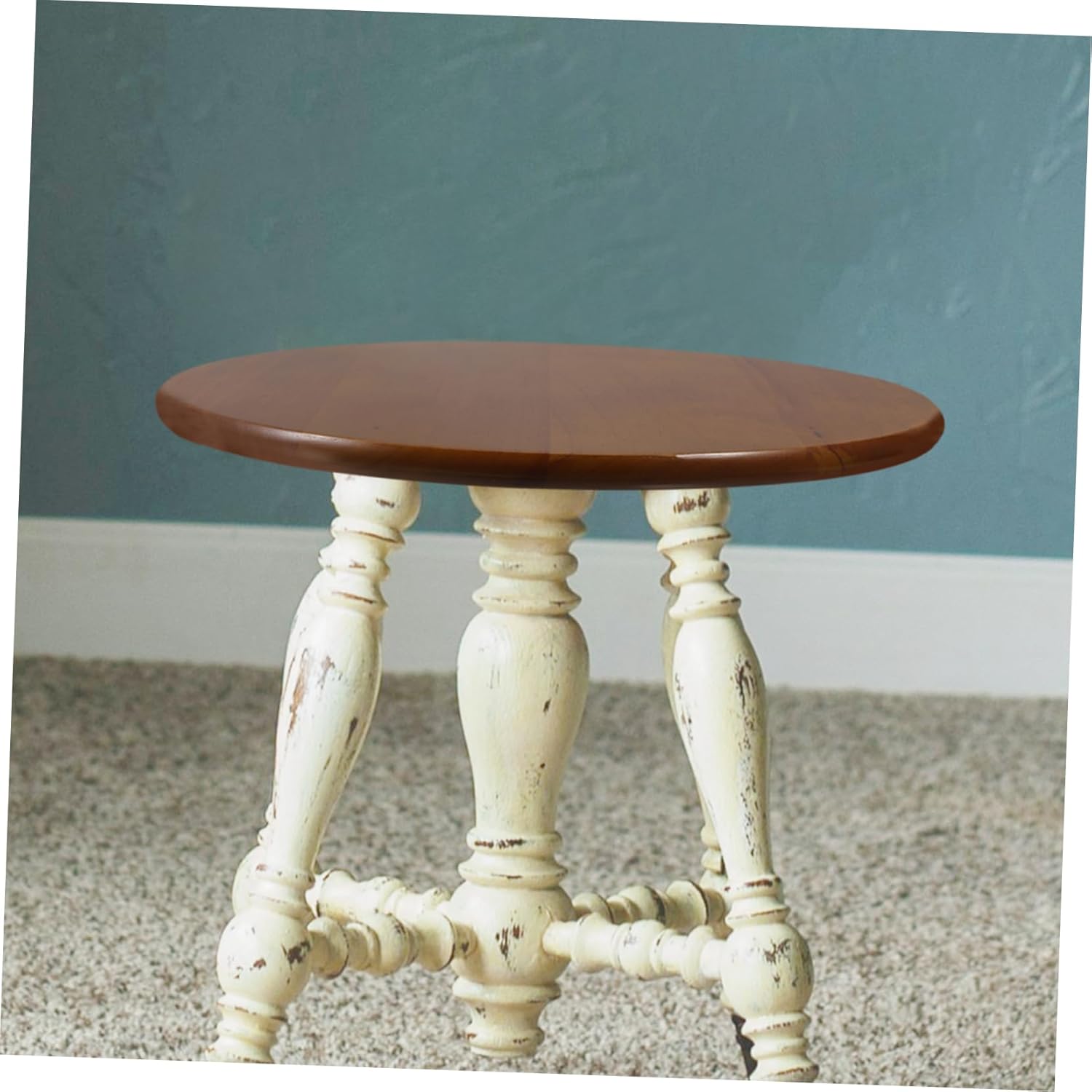 Rustic Bar Stool Seat Cover Round Stool Top Wooden Panel Accessory for Bedroom Use