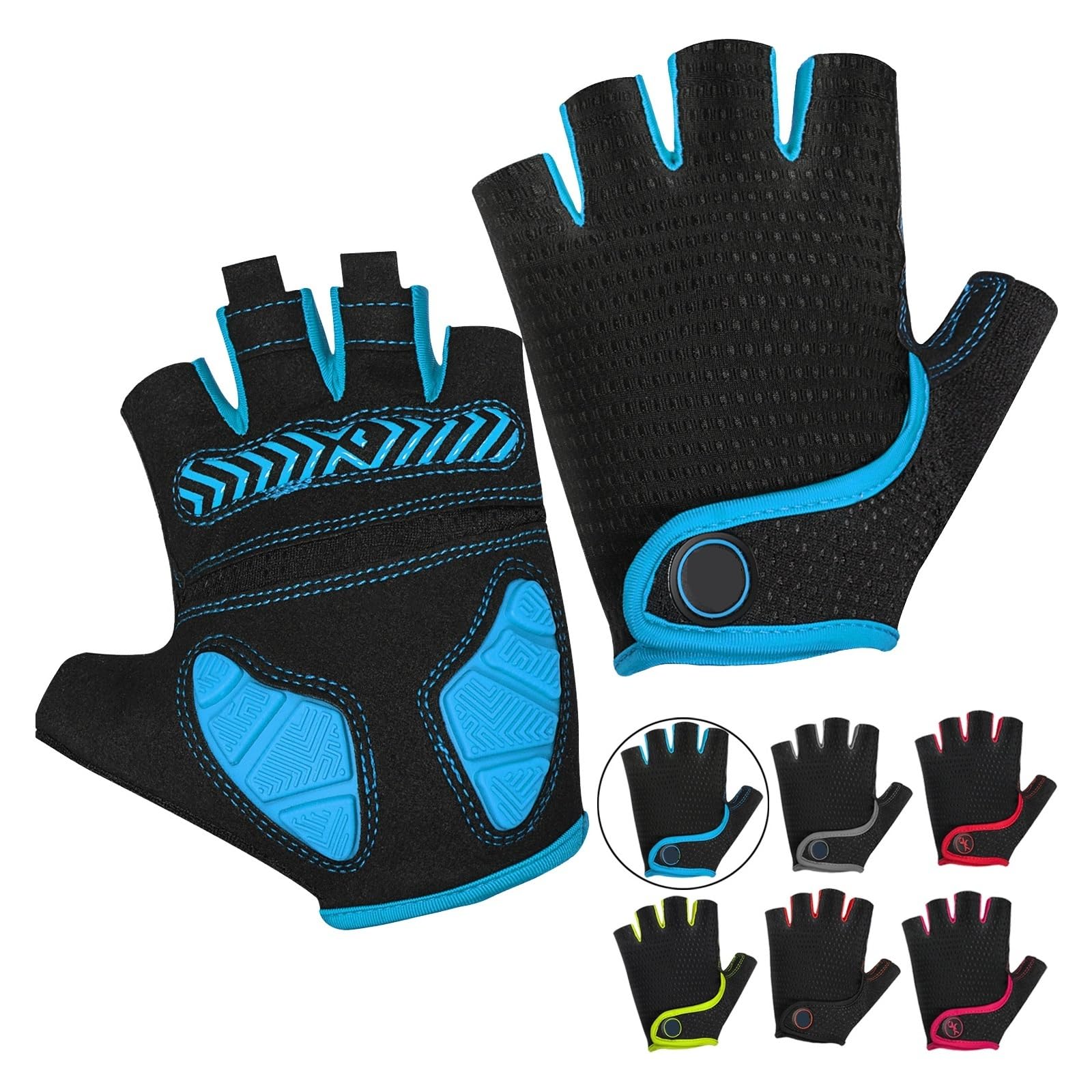 Generico Guanti da mountain bike Mezze Cuscinetti in gel di silicone 5 mm