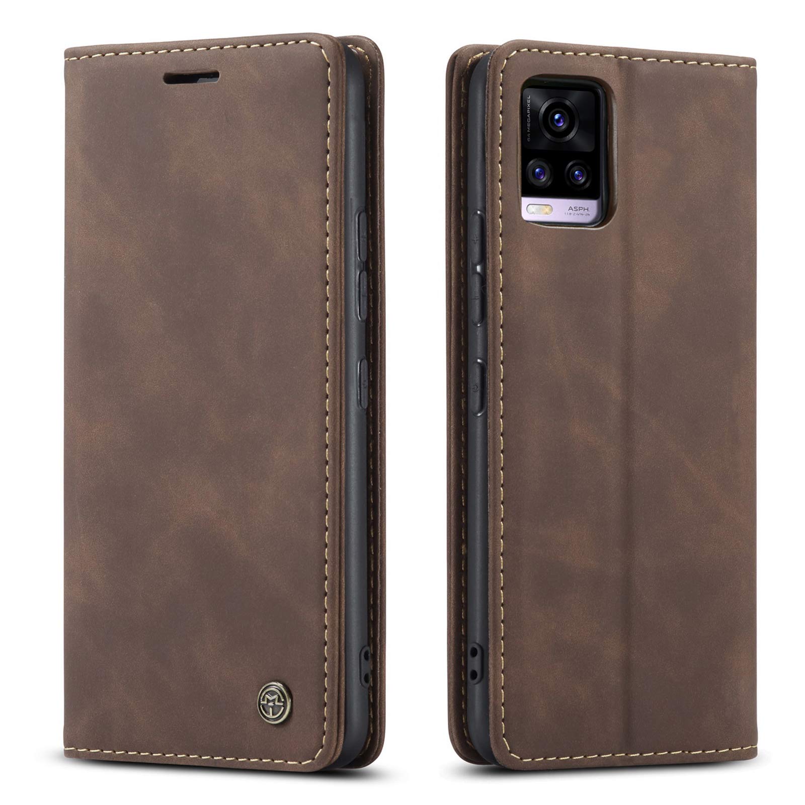 BOUNCEBACK Faux Leather Flip Flap Back Stand Case/Cover For Vivo V20 (4G)-Coffee Brown (B08PZ68TF8) Amazon Price History, Amazon Price Tracker