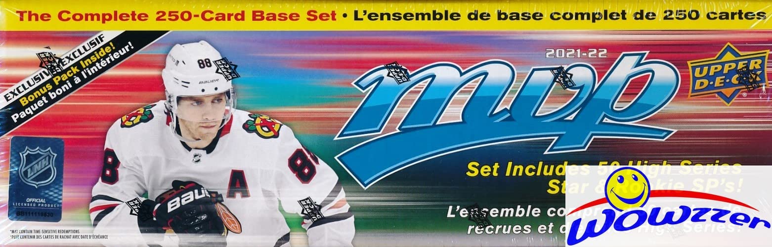 2021/22 Upper Deck MVP NHL Hockey EXCLUSIVE MASSIVE Factory Sealed Complete  255 Card FACTORY SET with Special Bonus Pack! Every Card is Blue Parallel! 