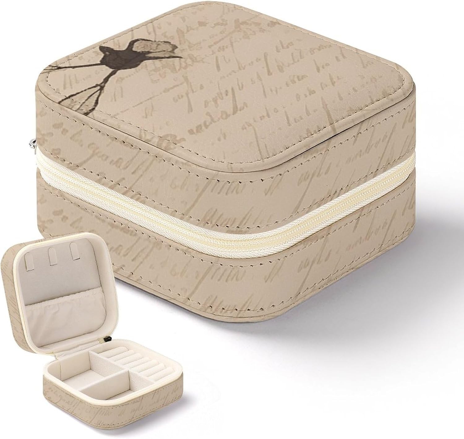 Old Fashioned Mail Travel Jewelry Case, Mini Jewelry Holder Organizer Box Multi-functional Jewellery Box for Ring Earrings Necklace Bangle,Gifts for Women