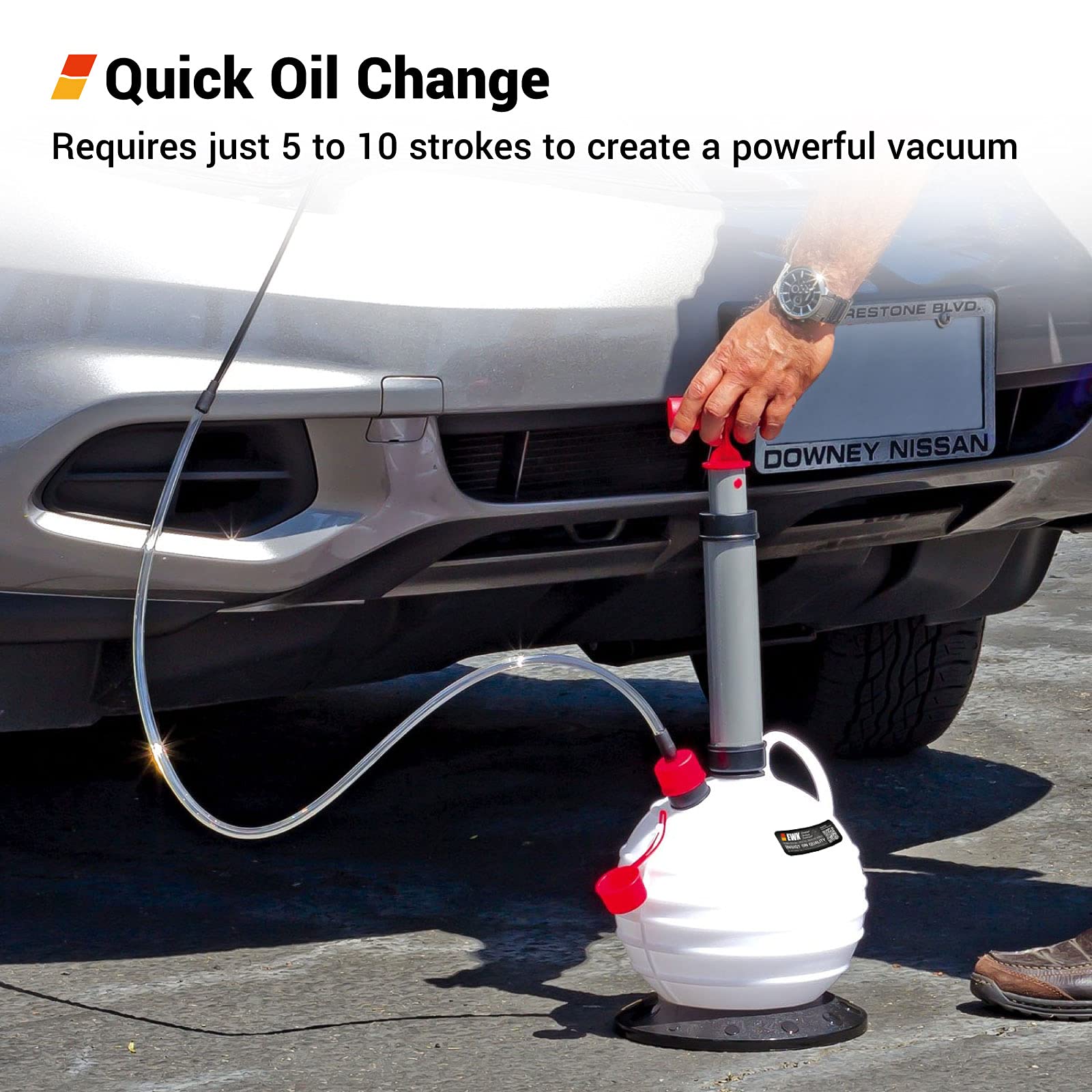 EWK 6L Vacuum Oil Extractor Pump Fluid Extractor Oil Change Pump for