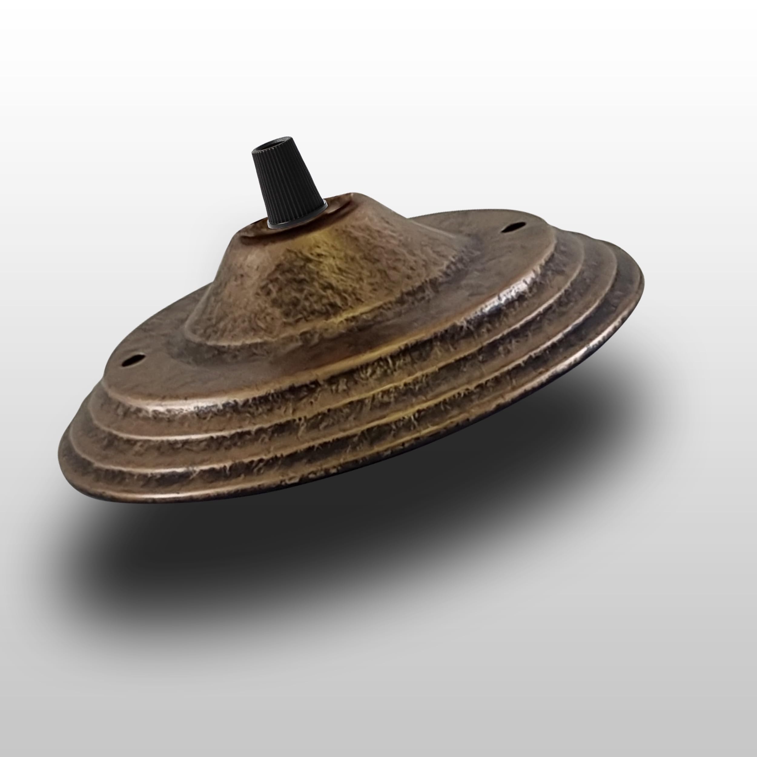 LEDSone Single Point Drop Outlet Ceiling Rose | Perfect for Fabric Flex Fixing Plate (Brushed Copper)