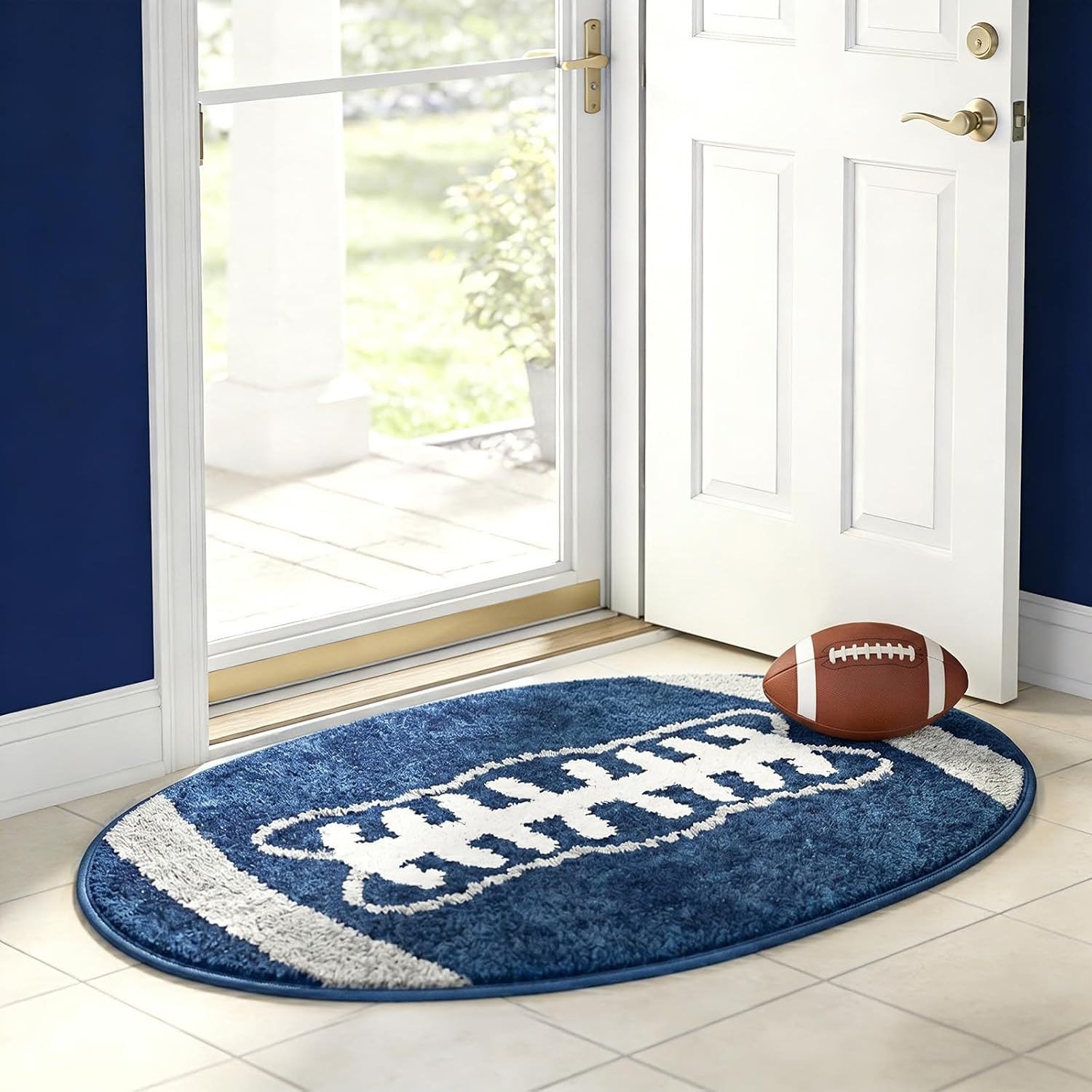 Cu Football Rug Amazon.com: Football Rug for Boys Room Decor 32×20 Inches Soft Football ...