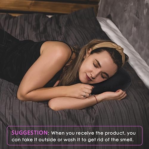 Miniatura 2 de Thyle Paquete de 2 almohadas de cuello de microcuentas de 15 x 8 x 2 pulgadas, almohadas de microcuentas para dormir, cojín suave y cómodo de apoyo