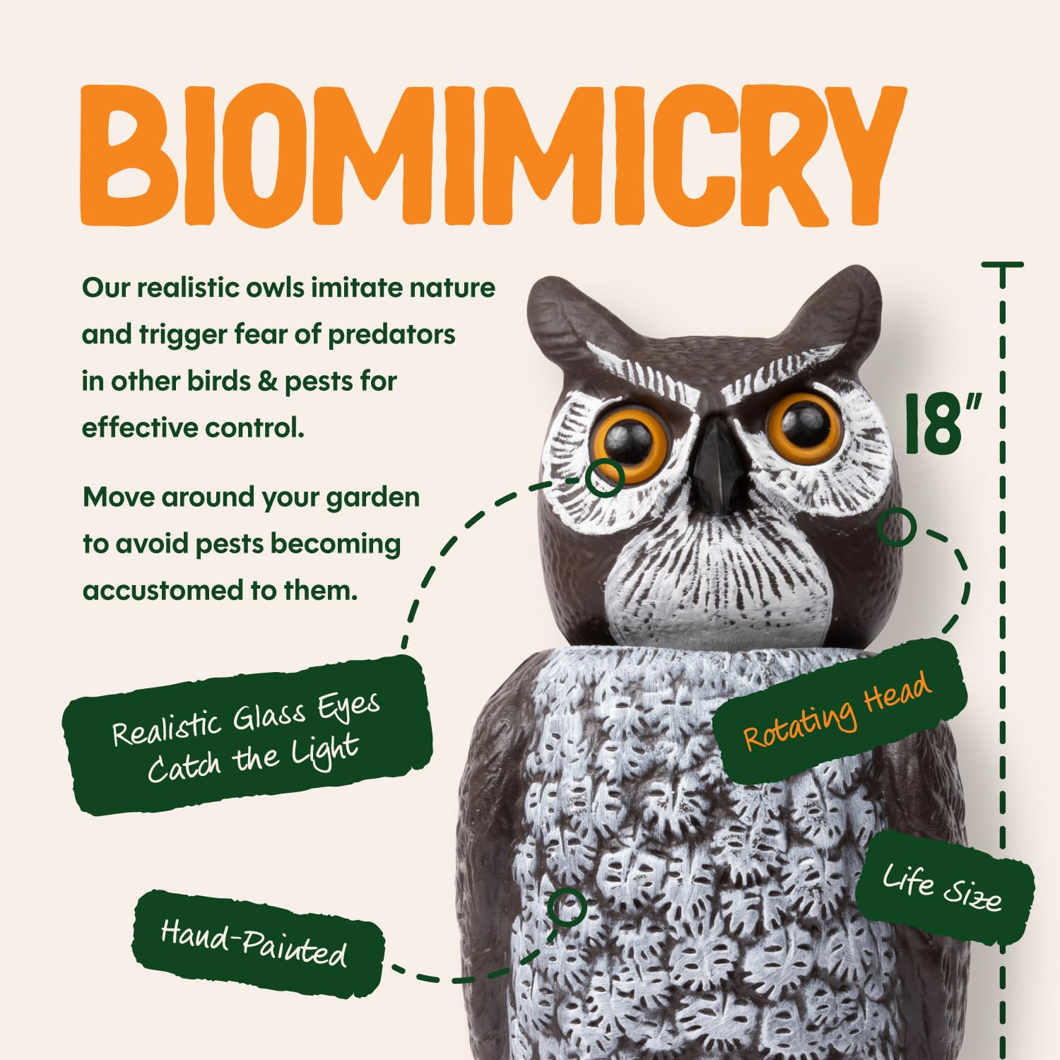 Dalen Products RH-4 Rotating Head Great Horned Owl : Amazon.ca